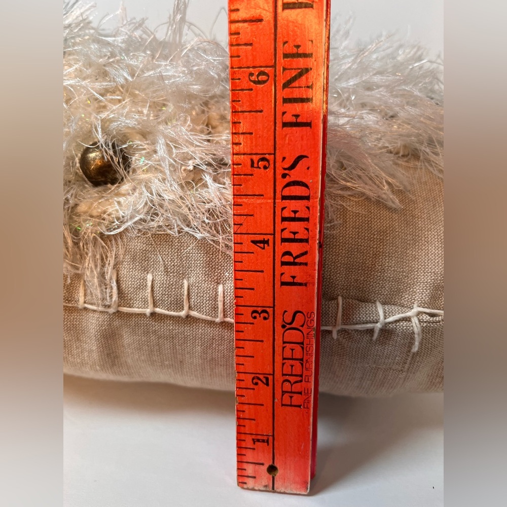 Devi Designs Holiday Wreath Pillows Chenille Feathers Embellishments Christmas - Picture 13 of 13